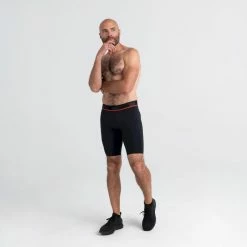 Coupon 👏 Saxx Kinetic Light Compression Mesh Long Leg - Boxer homme 🔥 -Trek'N Eat Shop saxx kinetic light compression mesh long leg boxer homme black 2