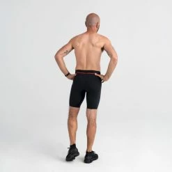 Coupon 👏 Saxx Kinetic Light Compression Mesh Long Leg - Boxer homme 🔥 -Trek'N Eat Shop saxx kinetic light compression mesh long leg boxer homme black 3