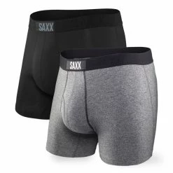 Remise 🔔 Saxx Vibe 2-Pack - Boxer homme 🎉 -Trek'N Eat Shop saxx vibe 2 pack boxer homme black grey
