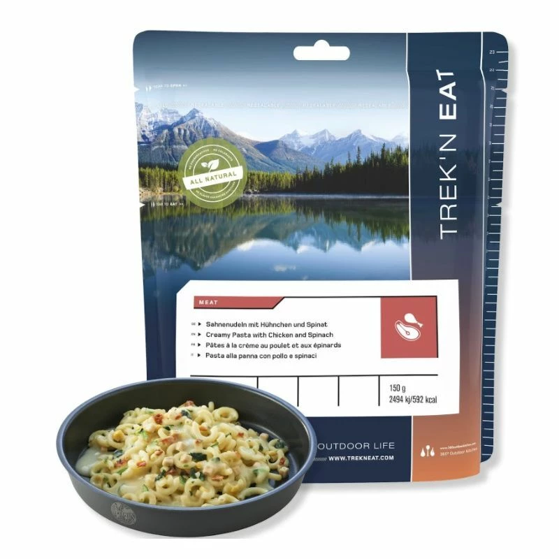 Meilleure affaire 🛒 Trek'N Eat Poulet à la crème, pâtes et épinards - Plat à base de viande 🌟 3 Meilleure affaire 🛒 Trek'N Eat Poulet à la crème, pâtes et épinards - Plat à base de viande 🌟